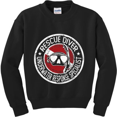 Underwater Response Sprcialist Under Water Rescue Diver Kids Sweatshirt