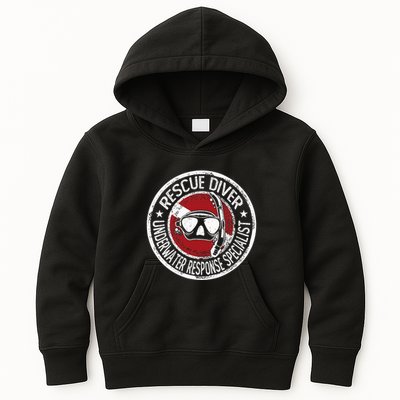Underwater Response Sprcialist Under Water Rescue Diver Kids Hoodie