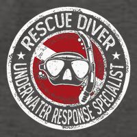 Underwater Response Sprcialist Under Water Rescue Diver Vector Backpack