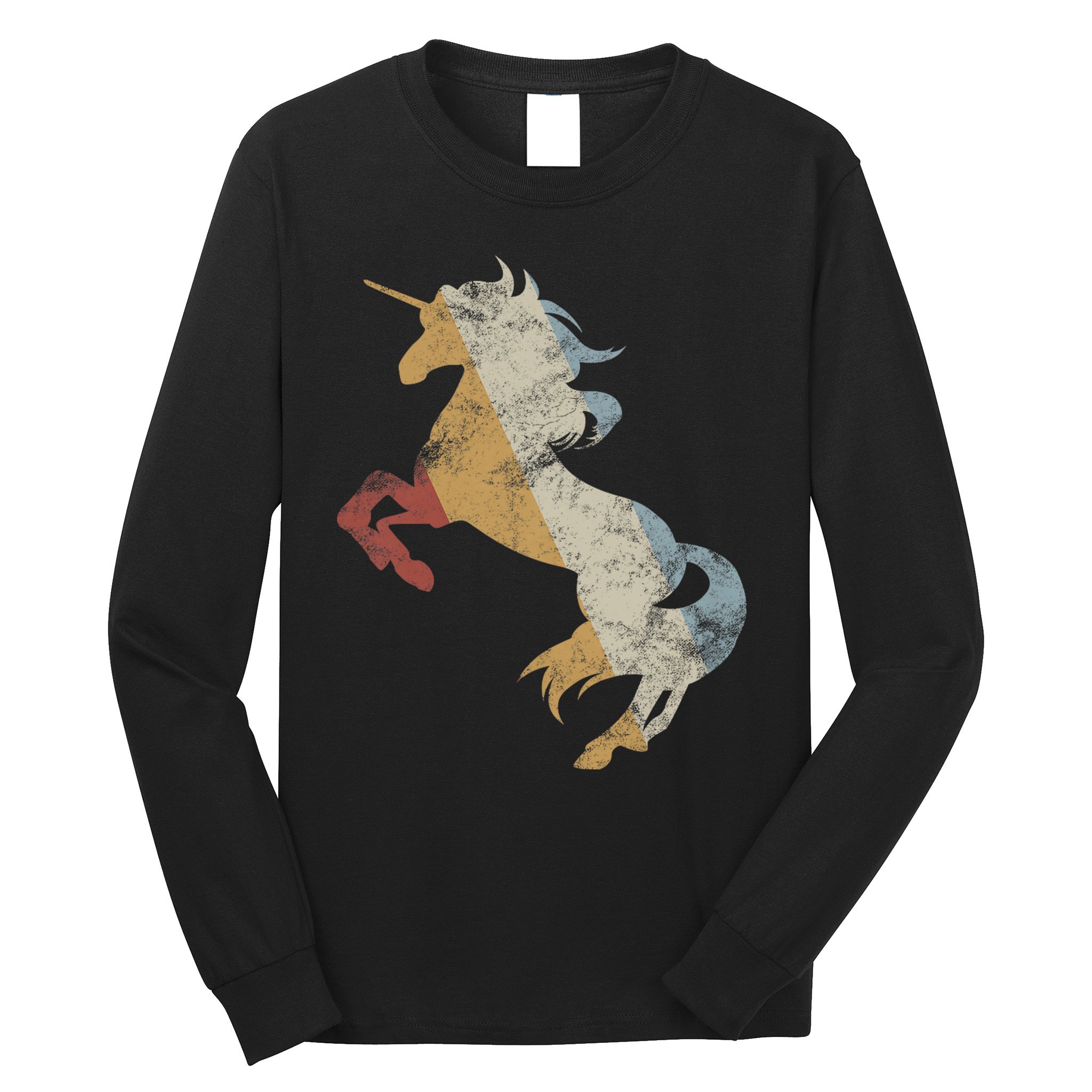 Unicorn Retro Style Vintage Long Sleeve Shirt