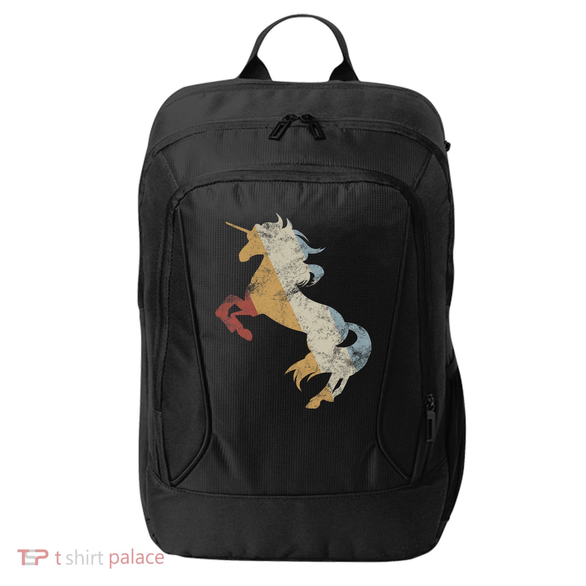 Unicorn Retro Style Vintage City Backpack