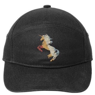 Unicorn Retro Style Vintage 7-Panel Snapback Hat