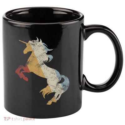 Unicorn Retro Style Vintage 11oz C Handle Ceramic Mug