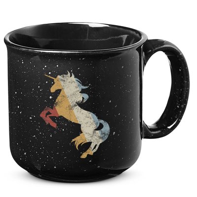 Unicorn Retro Style Vintage 15oz Campfire Ceramic Mug