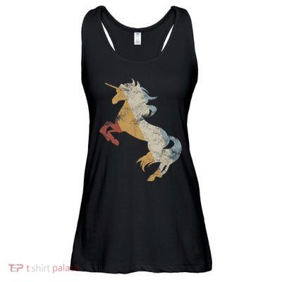 Unicorn Retro Style Vintage Ladies Essential Flowy Tank
