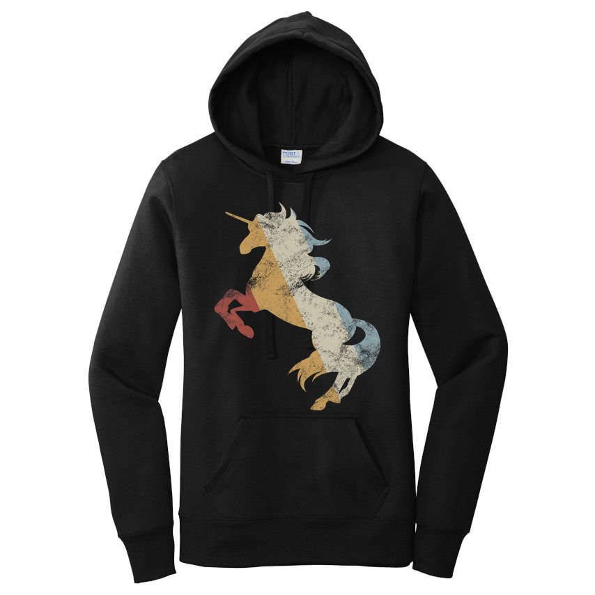 Unicorn Retro Style Vintage Women's Pullover Hoodie