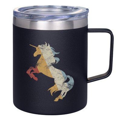 Unicorn Retro Style Vintage 12oz Stainless Steel Coffee Mug