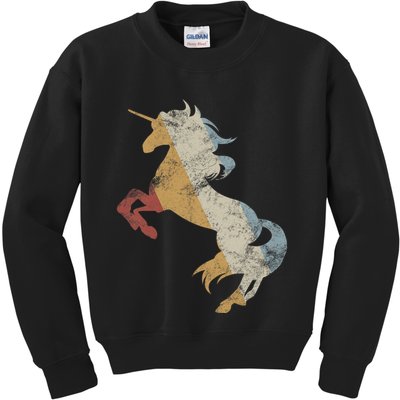 Unicorn Retro Style Vintage Kids Sweatshirt