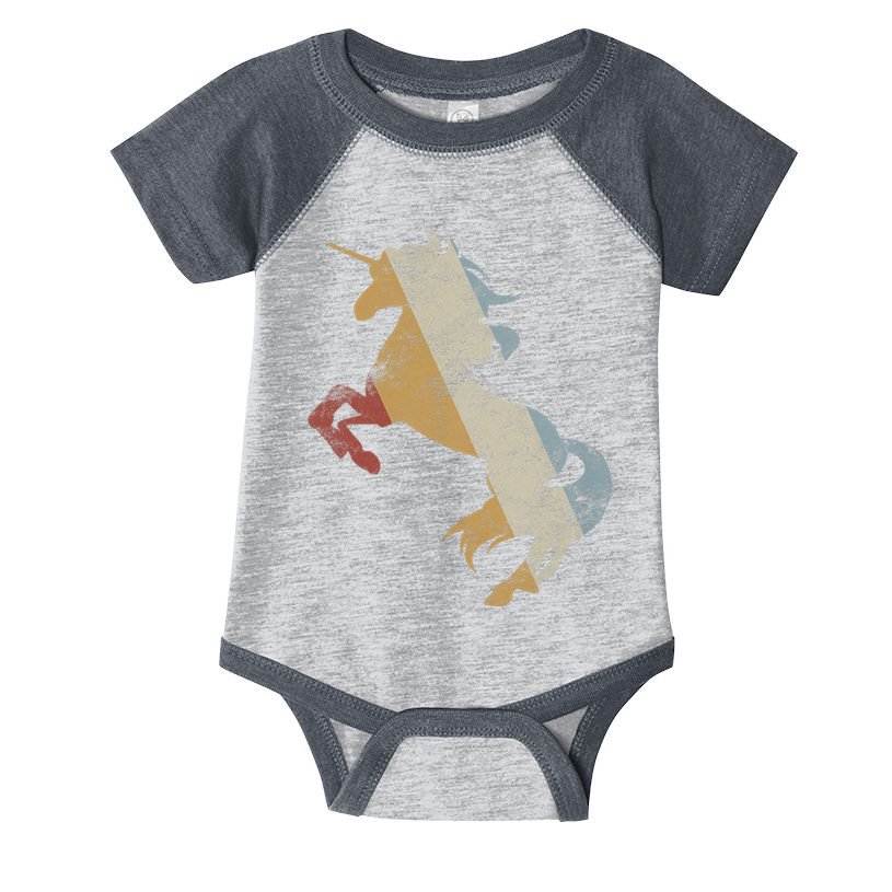 Unicorn Retro Style Vintage Infant Baby Jersey Bodysuit