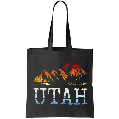 Utah Retro Sunset Vintage Mountain Home Est 1896 Cool Hiking Bag