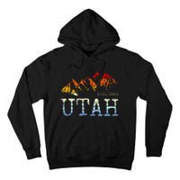 Utah Retro Sunset Vintage Mountain Home Est 1896 Cool Hiking Tall Hoodie