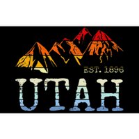 Utah Retro Sunset Vintage Mountain Home Est 1896 Cool Hiking Bumper Sticker