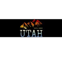 Utah Retro Sunset Vintage Mountain Home Est 1896 Cool Hiking Bumper Sticker