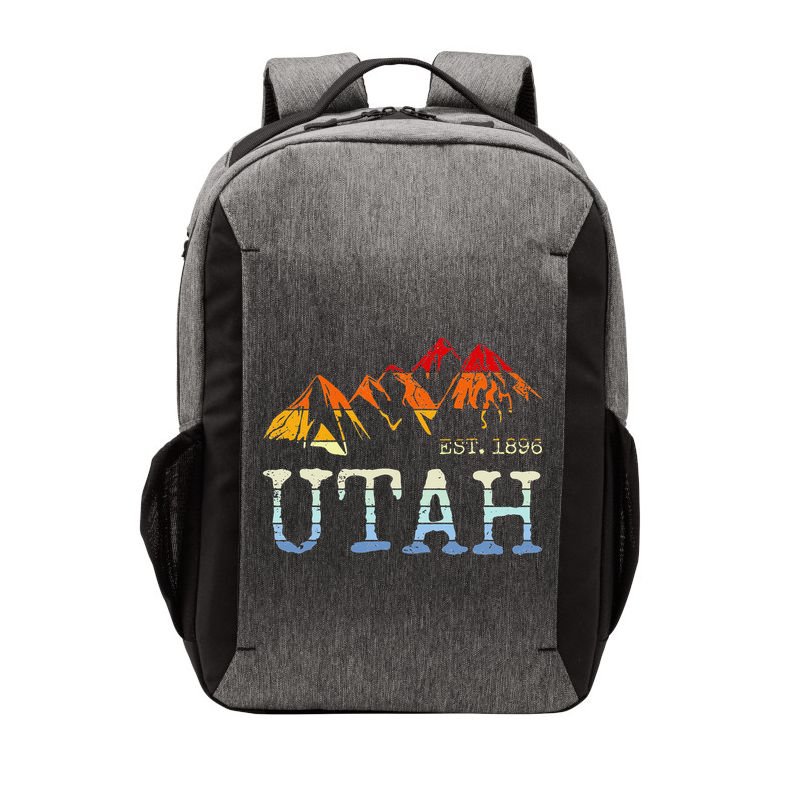Utah Retro Sunset Vintage Mountain Home Est 1896 Cool Hiking Vector Backpack