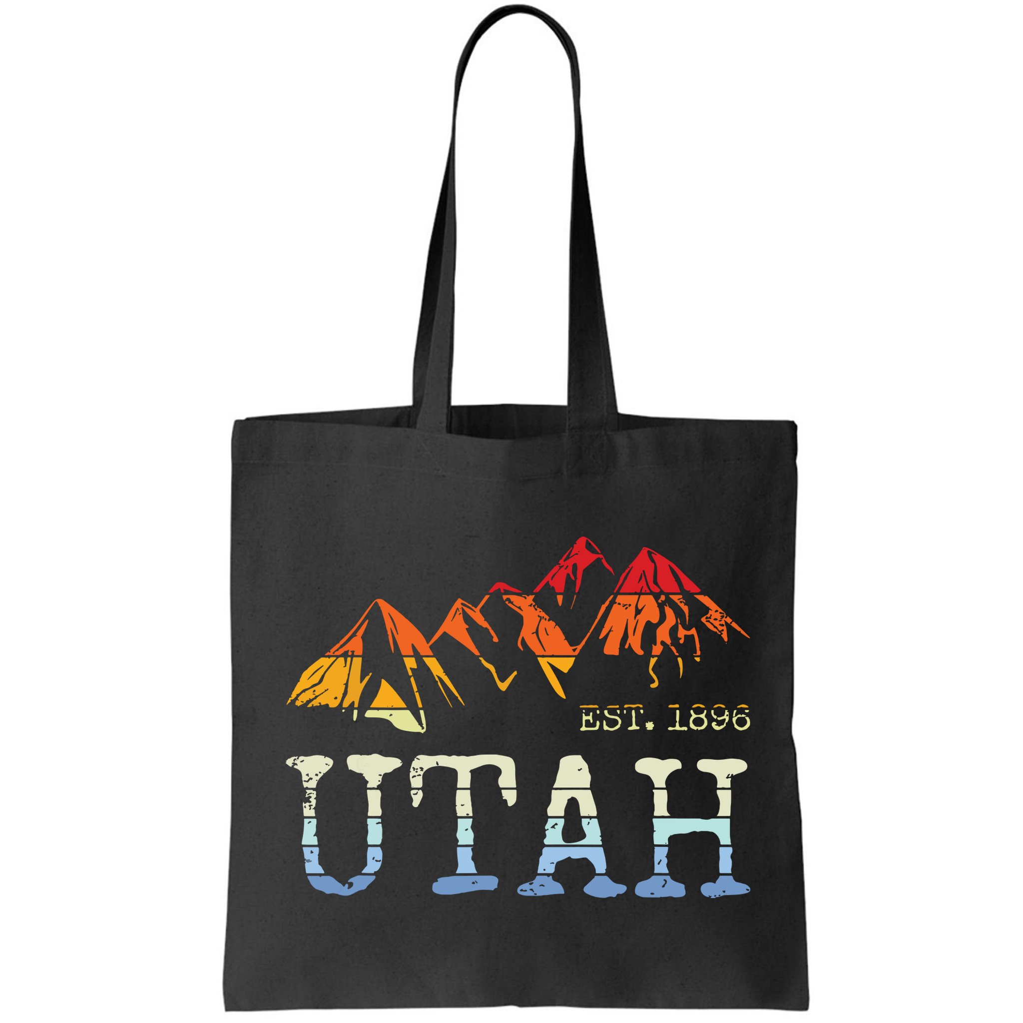 Utah Retro Sunset Vintage Mountain Home Est 1896 Cool Hiking Bag