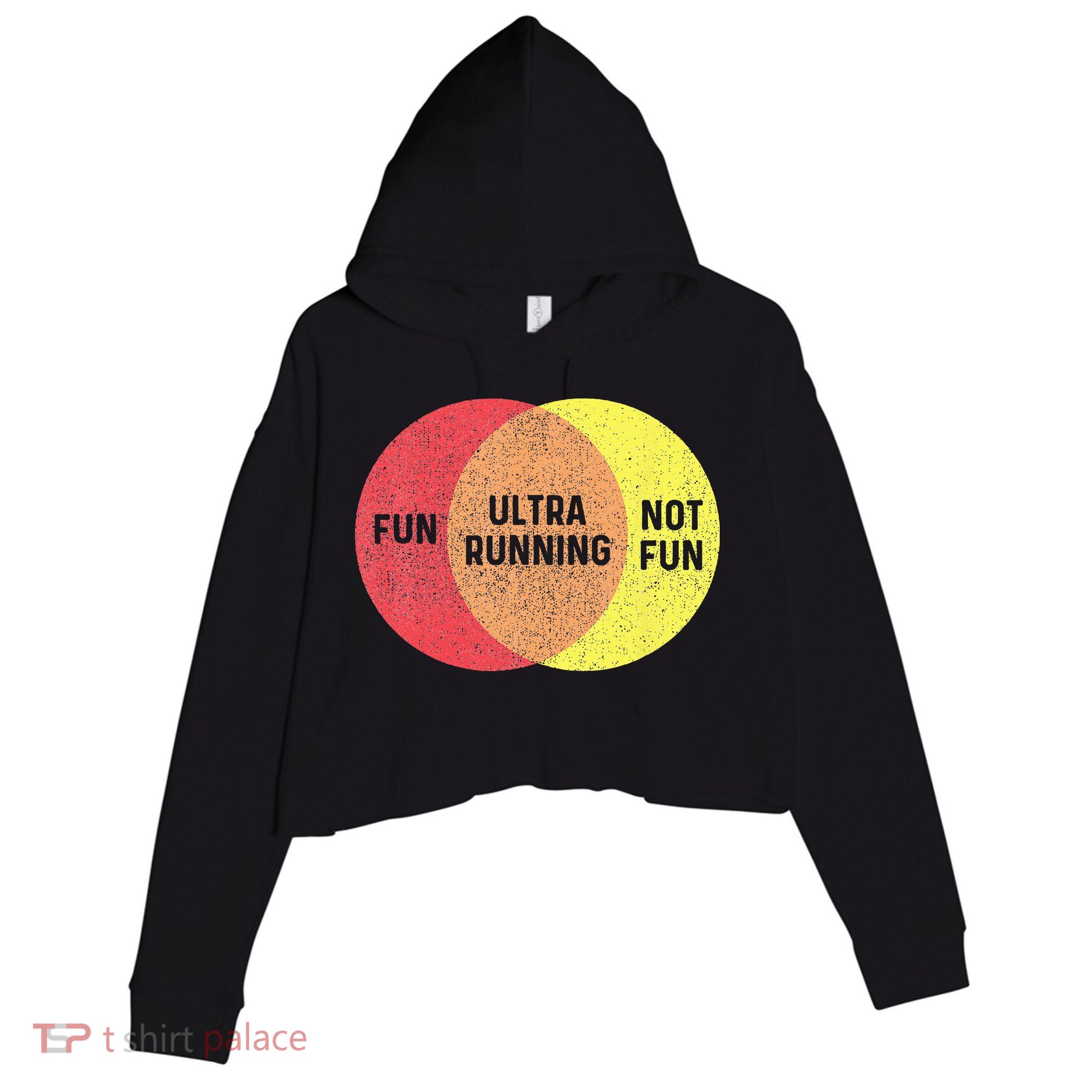 Ultra Running Trail Runner Finisher Ultra Marathon Crop Fleece Hoodie
