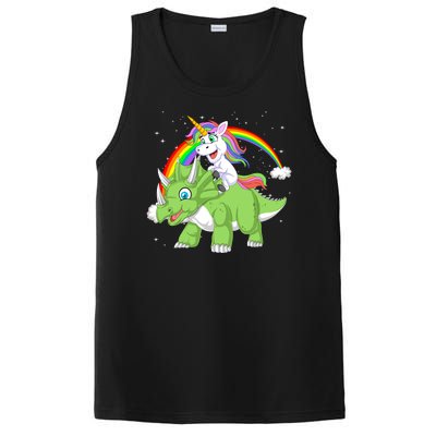 Unicorn Riding Triceratops Dinosaur PosiCharge Competitor Tank