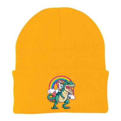 Unicorn Riding T Rex Dinosaur Rainbow Tank Top Knit Cap Winter Beanie