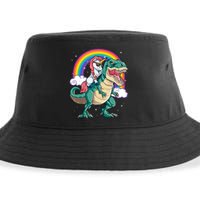 Unicorn Riding T Rex Dinosaur Rainbow Tank Top Sustainable Bucket Hat