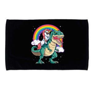 Unicorn Riding T Rex Dinosaur Rainbow Tank Top Microfiber Hand Towel