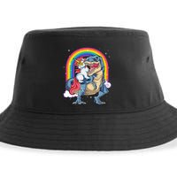 Unicorn Riding T Rex Dinosaur Rainbow Sustainable Bucket Hat