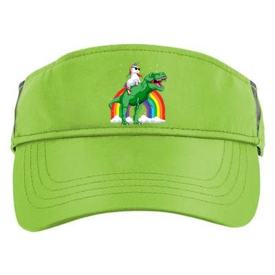 Unicorn Riding T Rex Dinosaur Rainbow Gift Adult Drive Performance Visor