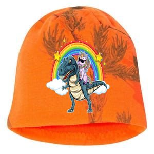 Unicorn Riding T Rex Dinosaur Gift Kati - Camo Knit Beanie