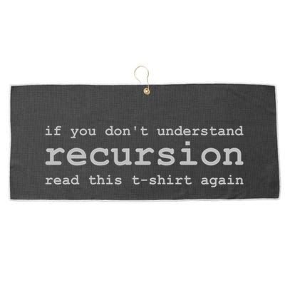 Understanding Recursion Large Microfiber Waffle Golf Towel