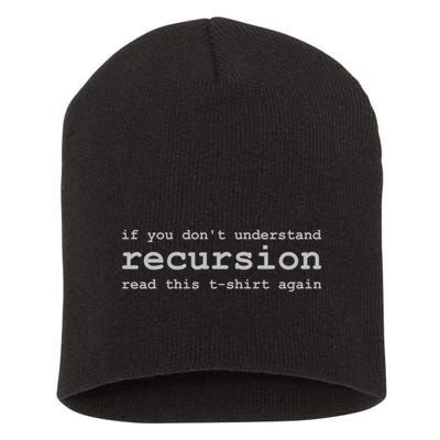 Understanding Recursion Short Acrylic Beanie