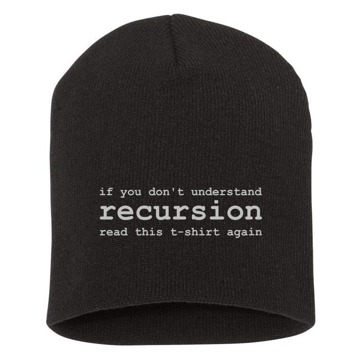 Understanding Recursion Short Acrylic Beanie