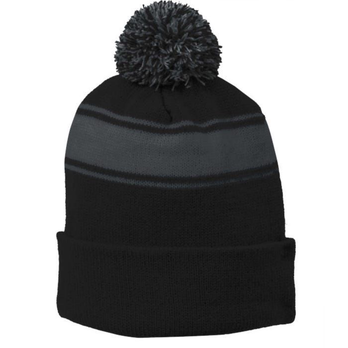 Understanding Recursion Stripe Pom Pom Beanie