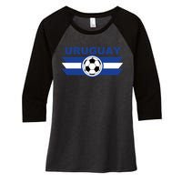 Uruguay Women's Tri-Blend 3/4-Sleeve Raglan Shirt