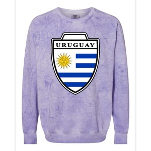 Uruguay Country Soccer Crest Colorblast Crewneck Sweatshirt