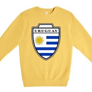 Uruguay Country Soccer Crest Premium Crewneck Sweatshirt