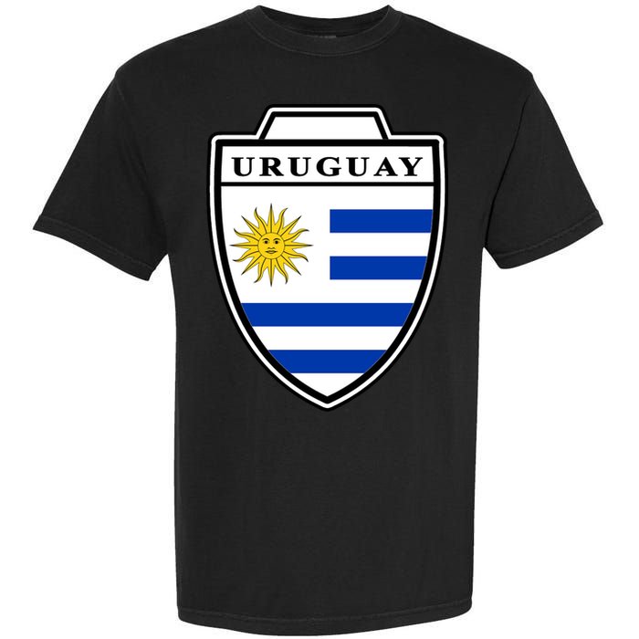 Uruguay Country Soccer Crest Garment-Dyed Heavyweight T-Shirt