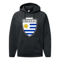 Uruguay Country Soccer Crest Performance Fleece Hoodie