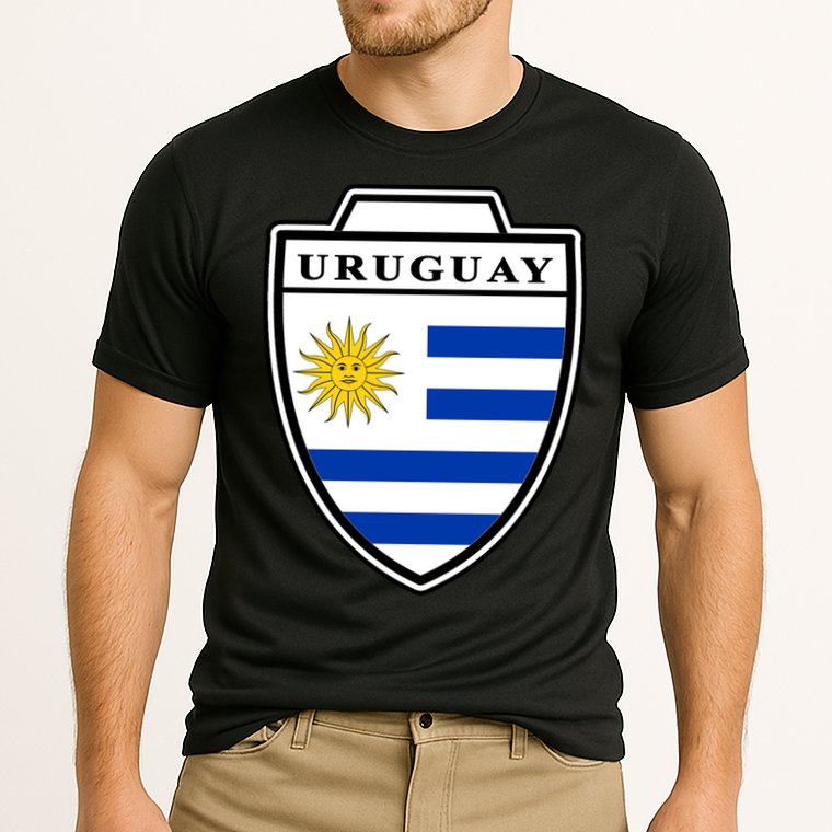 Uruguay Country Soccer Crest Cooling Performance Crew T-Shirt