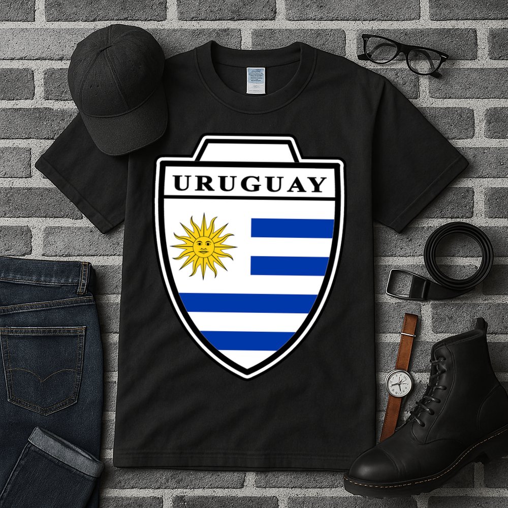 Uruguay Country Soccer Crest Tall T-Shirt