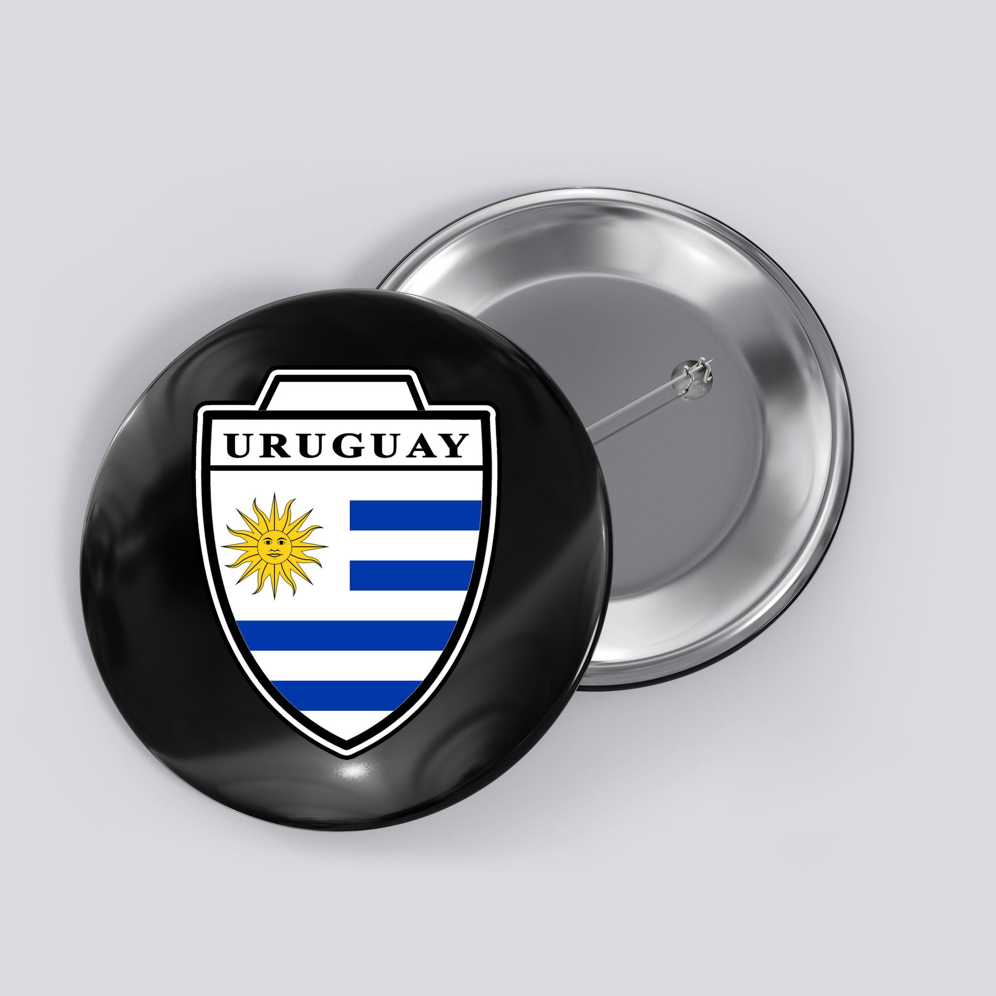 Uruguay Country Soccer Crest Button
