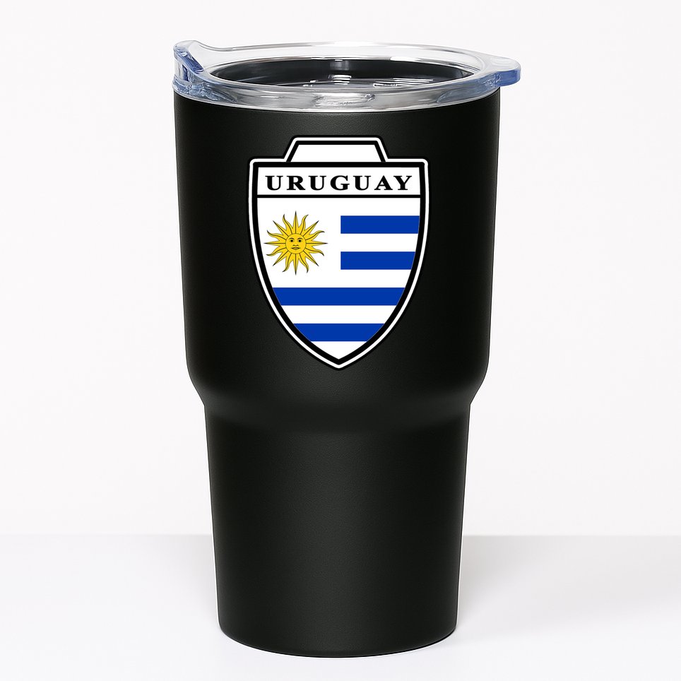 Uruguay Country Soccer Crest Tumbler