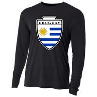 Uruguay Country Soccer Crest Cooling Performance Long Sleeve Crew