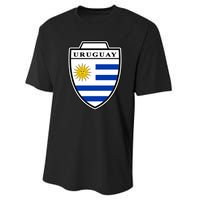 Uruguay Country Soccer Crest Performance Sprint T-Shirt