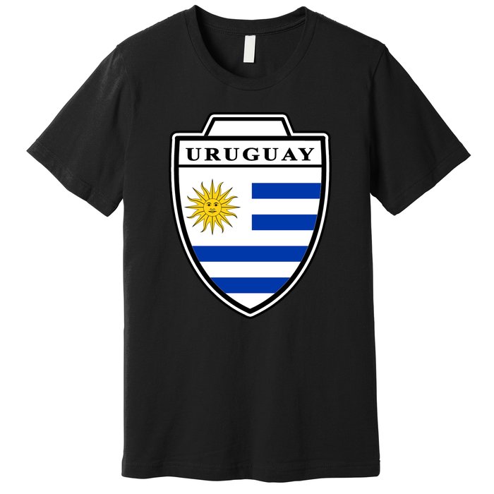 Uruguay Country Soccer Crest Premium T-Shirt