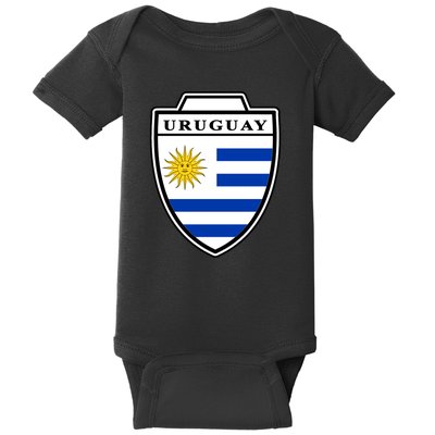 Uruguay Country Soccer Crest Baby Bodysuit