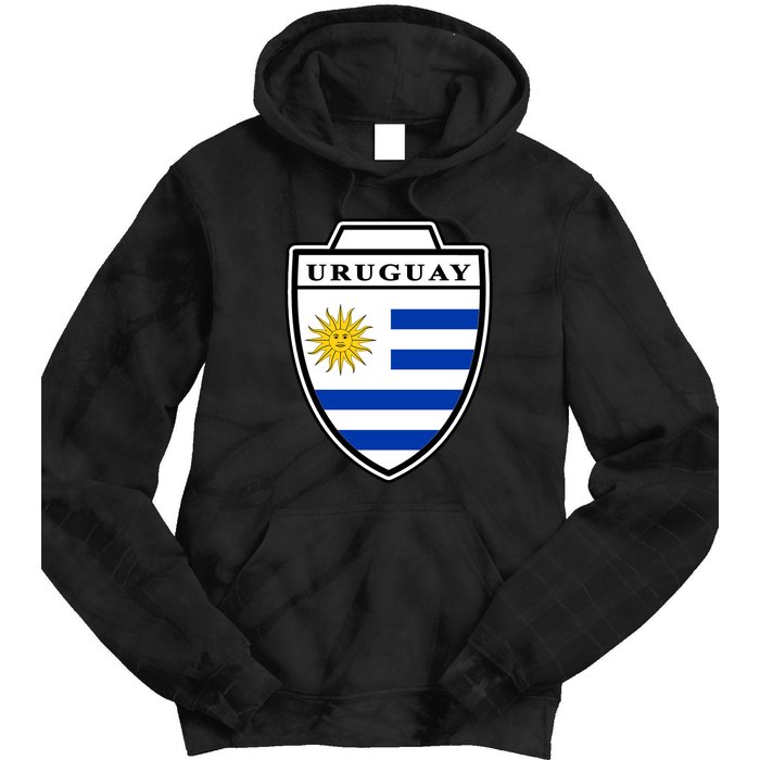 Uruguay Country Soccer Crest Tie Dye Hoodie