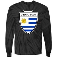 Uruguay Country Soccer Crest Tie-Dye Long Sleeve Shirt