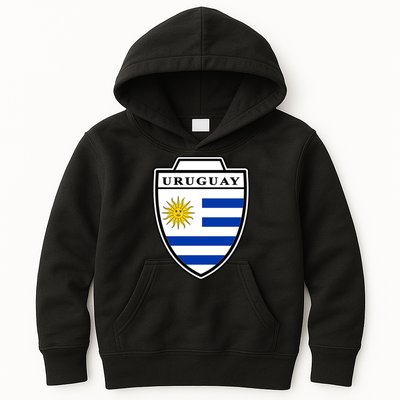 Uruguay Country Soccer Crest Kids Hoodie