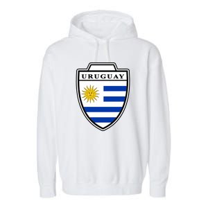 Uruguay Country Soccer Crest Garment-Dyed Fleece Hoodie