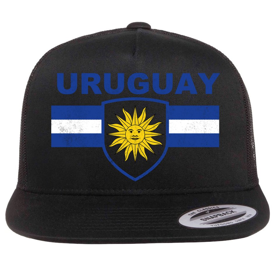 Uruguay shield style Flat Bill Trucker Hat