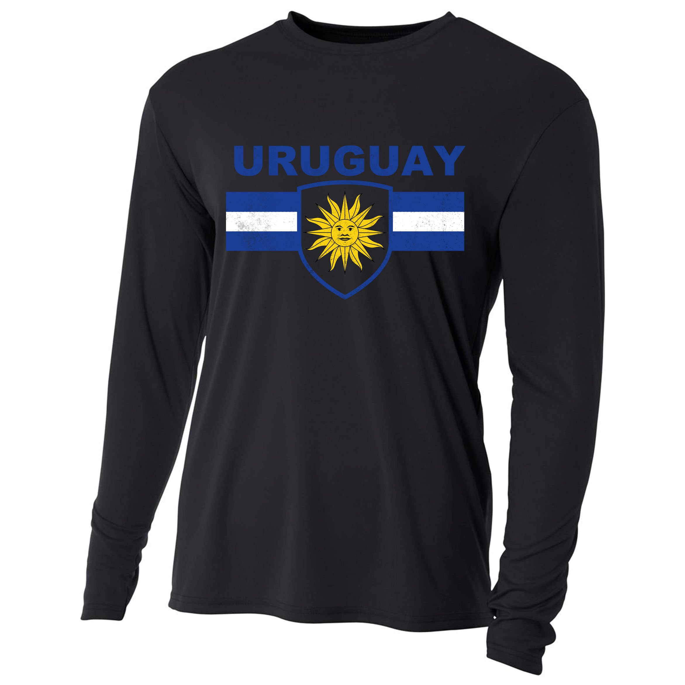 Uruguay shield style Cooling Performance Long Sleeve Crew